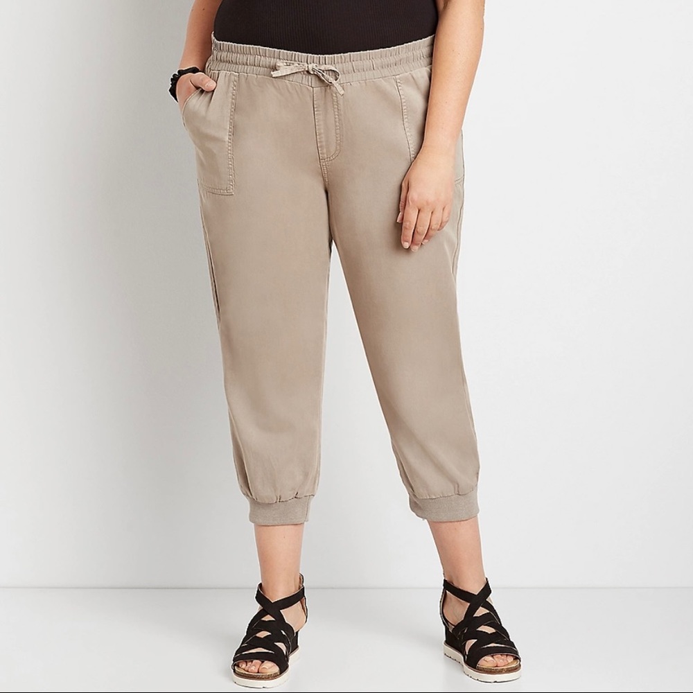 Maurices Tan Joggers-Like New, Size 14W